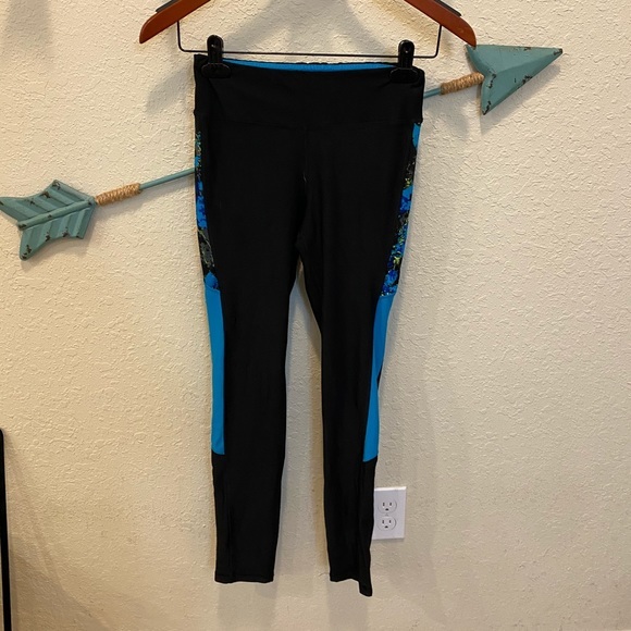RBX Pants - RBX Blue Paint Splatter Active Wear Leggings